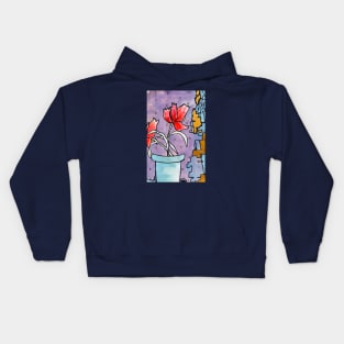 Simple flowers Kids Hoodie